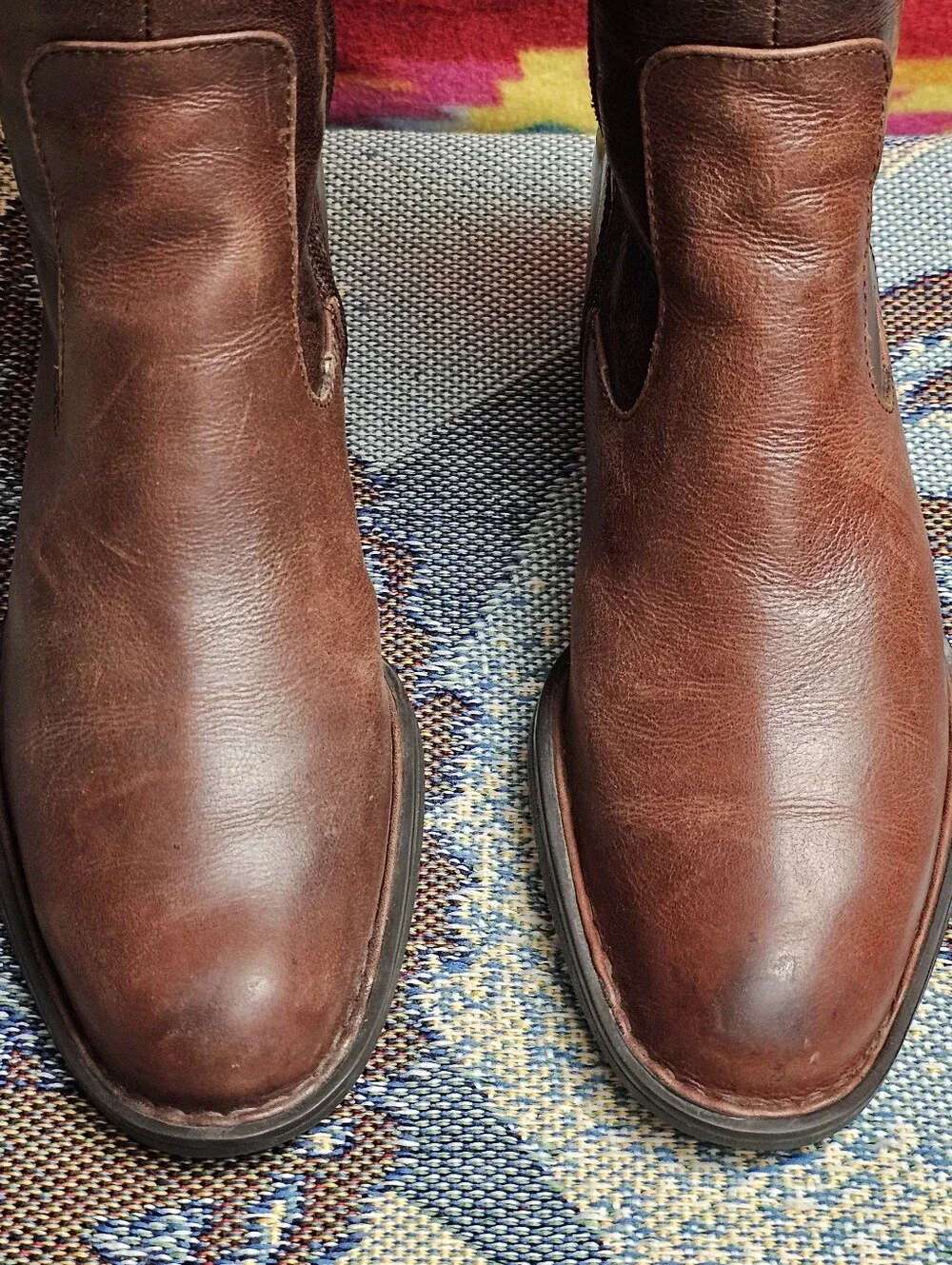 Born Knee High Boots Leather Riding Womens Size 7 / EU 38 Brown Side Zip - Picture 7 of 12